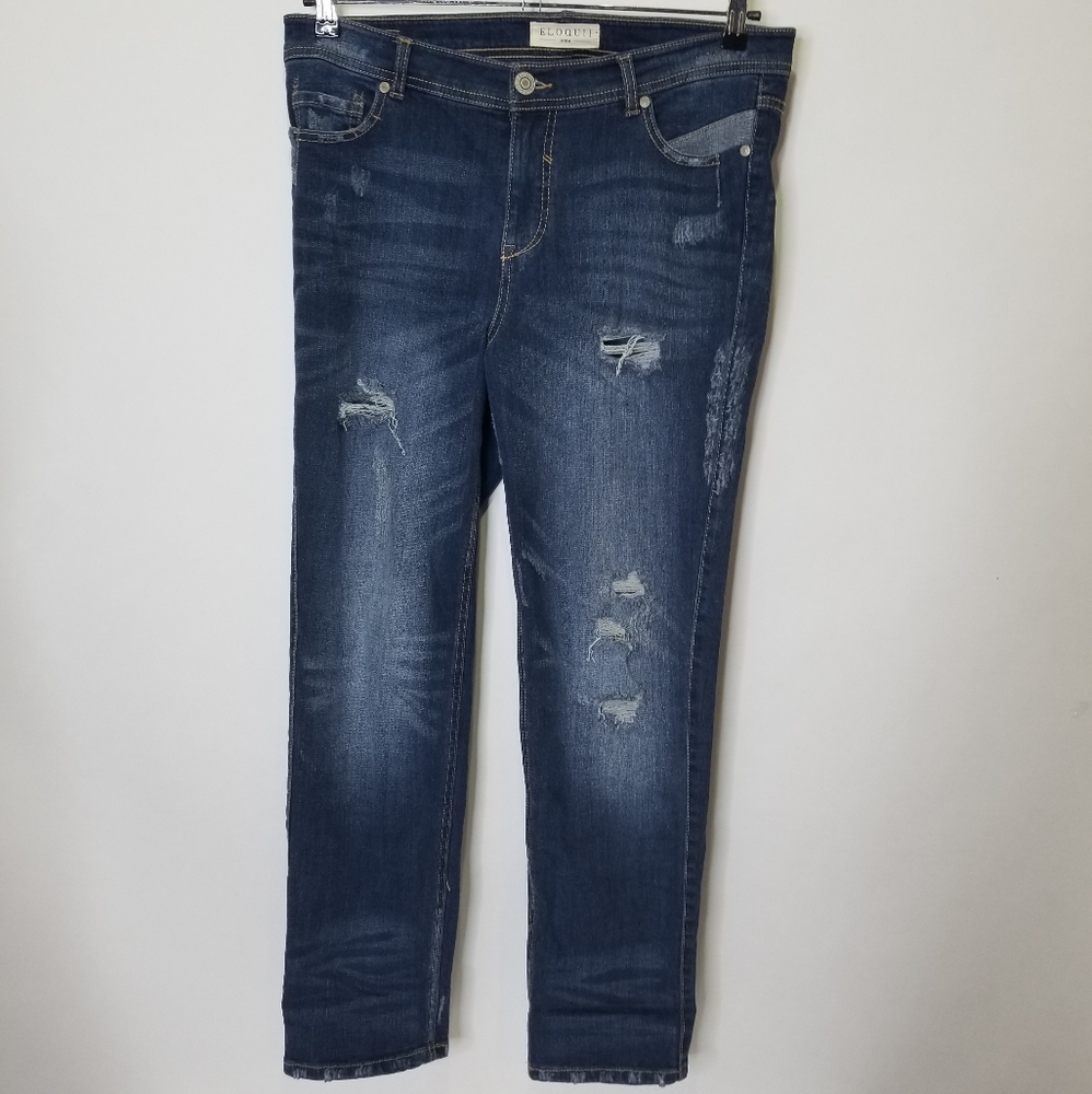 Eloquii Distressed Jeans Size 14